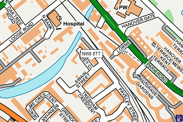 NW8 8TT map - OS OpenMap – Local (Ordnance Survey)