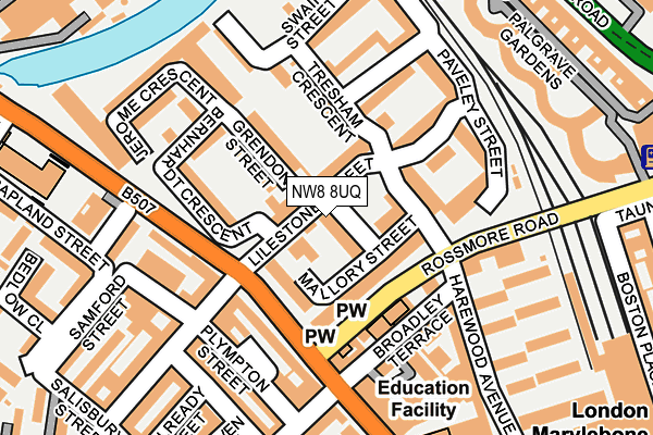 NW8 8UQ map - OS OpenMap – Local (Ordnance Survey)