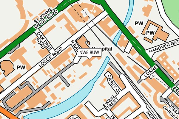 NW8 8UW map - OS OpenMap – Local (Ordnance Survey)