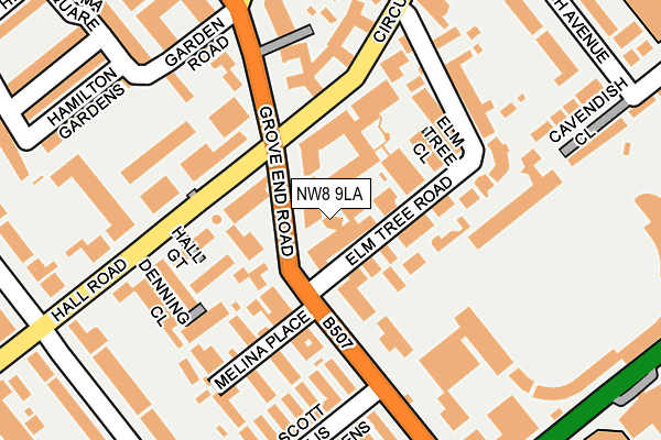 NW8 9LA map - OS OpenMap – Local (Ordnance Survey)