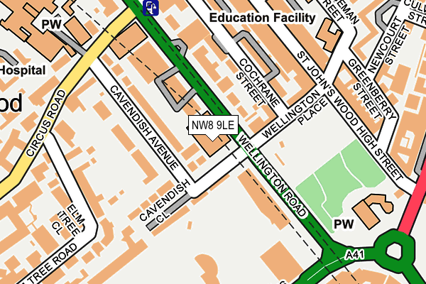 NW8 9LE map - OS OpenMap – Local (Ordnance Survey)