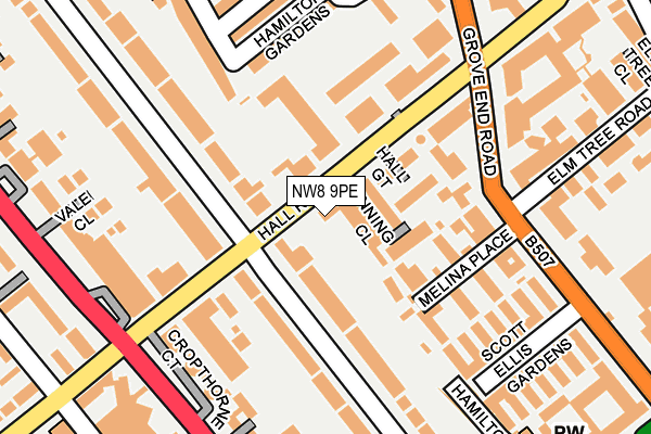 NW8 9PE map - OS OpenMap – Local (Ordnance Survey)