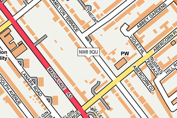 NW8 9QU map - OS OpenMap – Local (Ordnance Survey)