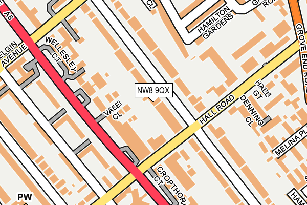 NW8 9QX map - OS OpenMap – Local (Ordnance Survey)