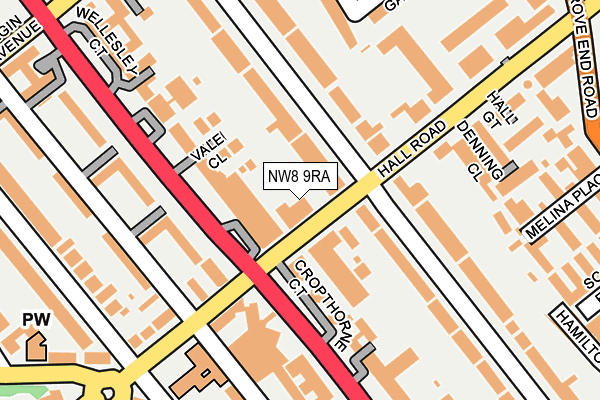 NW8 9RA map - OS OpenMap – Local (Ordnance Survey)