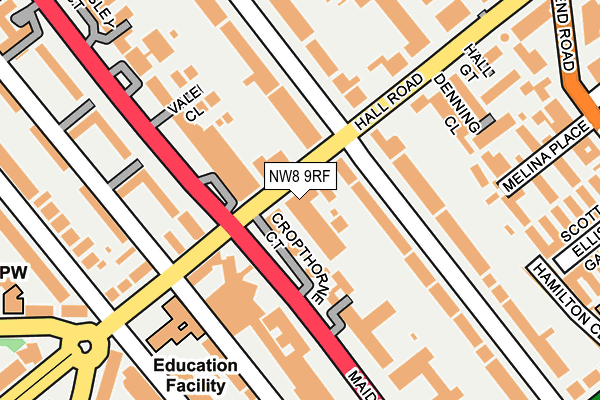 NW8 9RF map - OS OpenMap – Local (Ordnance Survey)