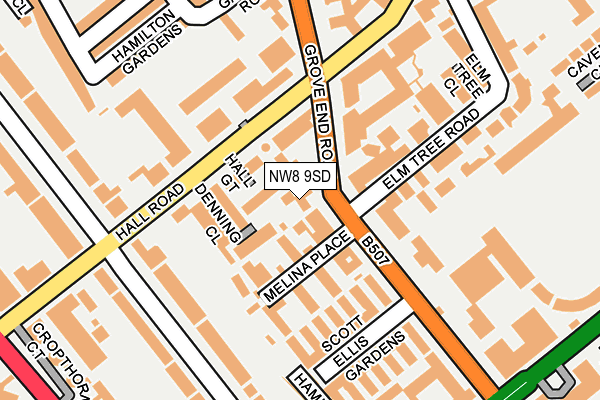 NW8 9SD map - OS OpenMap – Local (Ordnance Survey)