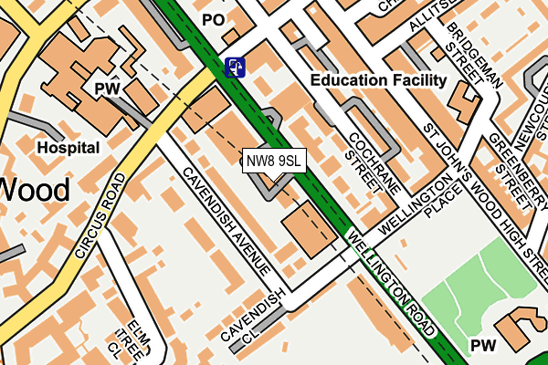 NW8 9SL map - OS OpenMap – Local (Ordnance Survey)