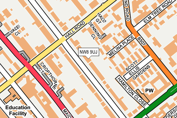 NW8 9UJ map - OS OpenMap – Local (Ordnance Survey)