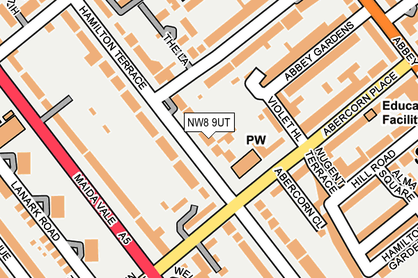 NW8 9UT map - OS OpenMap – Local (Ordnance Survey)