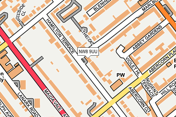 NW8 9UU map - OS OpenMap – Local (Ordnance Survey)