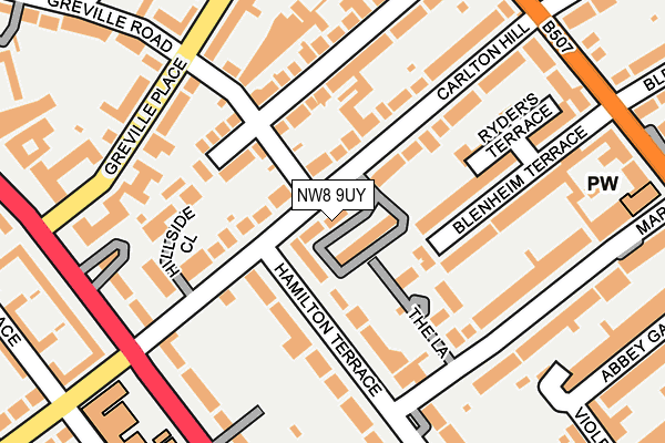 NW8 9UY map - OS OpenMap – Local (Ordnance Survey)