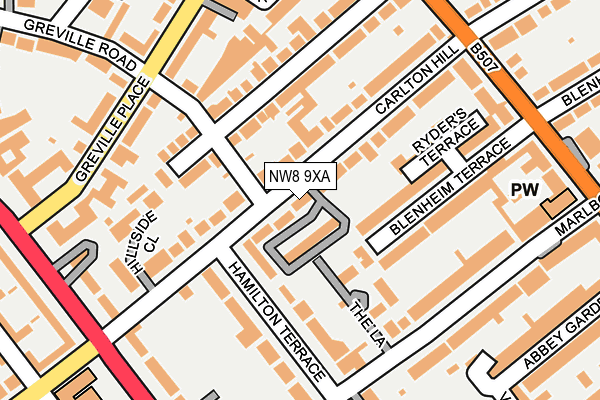 NW8 9XA map - OS OpenMap – Local (Ordnance Survey)