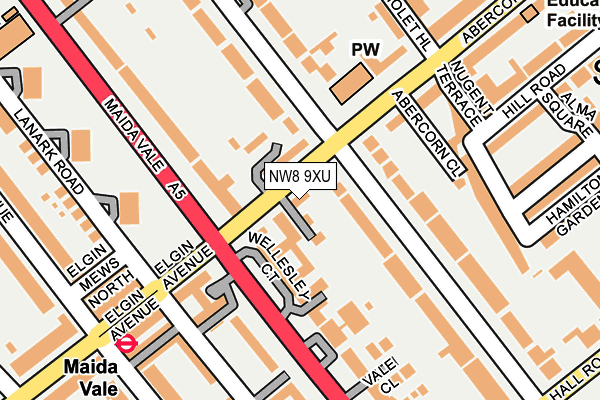 NW8 9XU map - OS OpenMap – Local (Ordnance Survey)