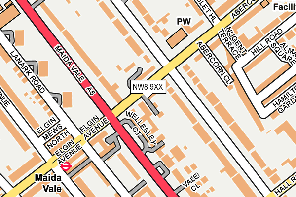 NW8 9XX map - OS OpenMap – Local (Ordnance Survey)