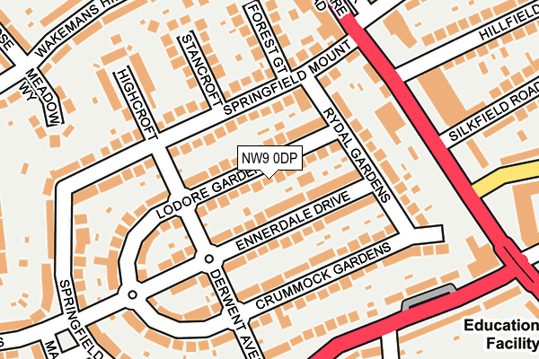 NW9 0DP map - OS OpenMap – Local (Ordnance Survey)