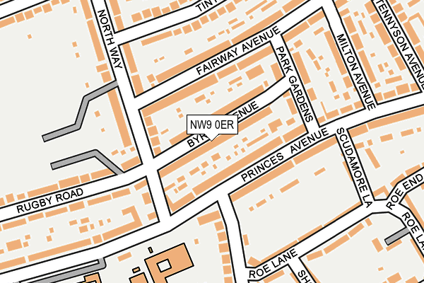 NW9 0ER map - OS OpenMap – Local (Ordnance Survey)