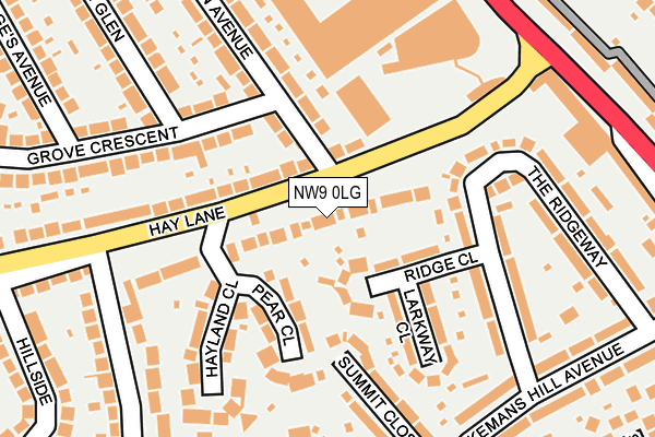 NW9 0LG map - OS OpenMap – Local (Ordnance Survey)