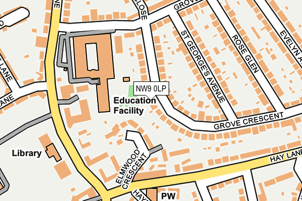 NW9 0LP map - OS OpenMap – Local (Ordnance Survey)