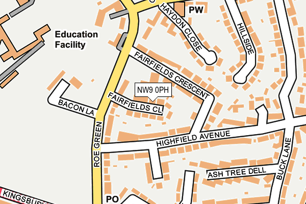 NW9 0PH map - OS OpenMap – Local (Ordnance Survey)