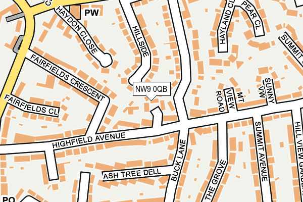 NW9 0QB map - OS OpenMap – Local (Ordnance Survey)