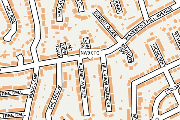 NW9 0TG map - OS OpenMap – Local (Ordnance Survey)