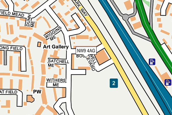 NW9 4AG map - OS OpenMap – Local (Ordnance Survey)