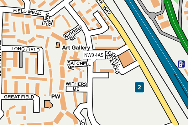 NW9 4AS map - OS OpenMap – Local (Ordnance Survey)
