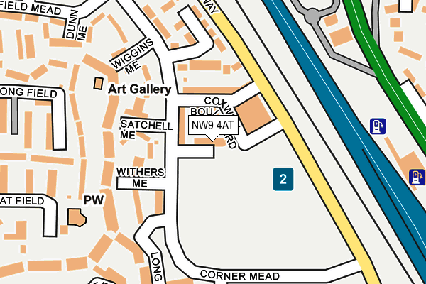 NW9 4AT map - OS OpenMap – Local (Ordnance Survey)