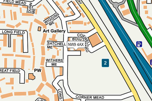 NW9 4AX map - OS OpenMap – Local (Ordnance Survey)
