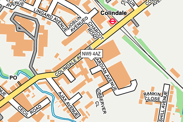 NW9 4AZ map - OS OpenMap – Local (Ordnance Survey)