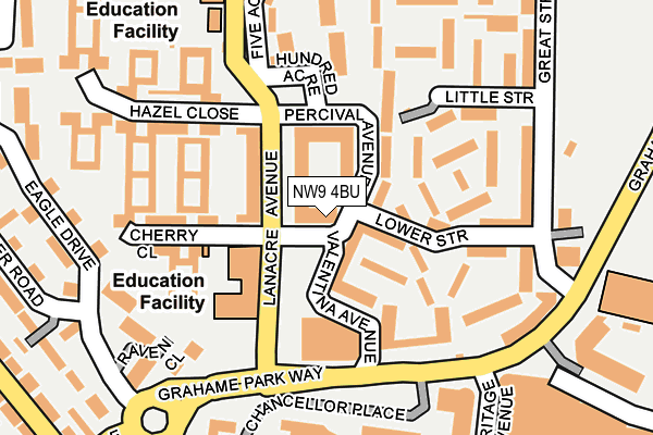 NW9 4BU map - OS OpenMap – Local (Ordnance Survey)