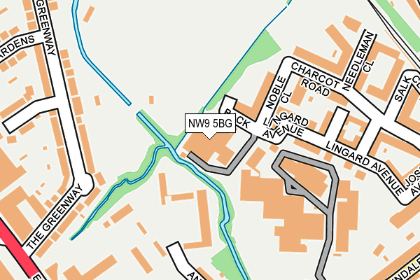 NW9 5BG map - OS OpenMap – Local (Ordnance Survey)