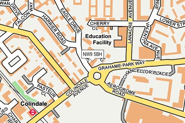 NW9 5BH map - OS OpenMap – Local (Ordnance Survey)