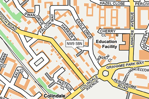 NW9 5BN map - OS OpenMap – Local (Ordnance Survey)