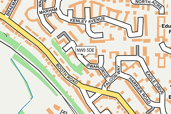 NW9 5DE map - OS OpenMap – Local (Ordnance Survey)