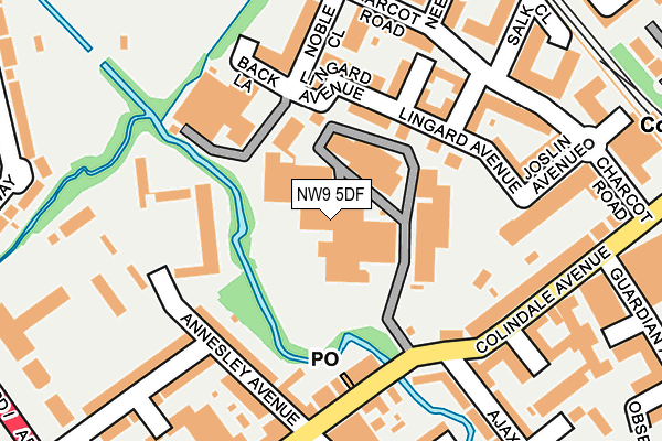 NW9 5DF map - OS OpenMap – Local (Ordnance Survey)
