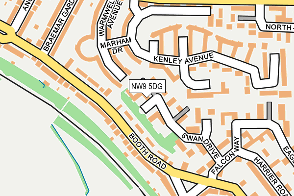 NW9 5DG map - OS OpenMap – Local (Ordnance Survey)