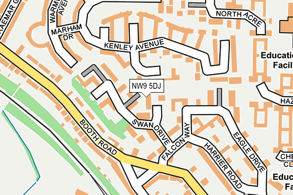 NW9 5DJ map - OS OpenMap – Local (Ordnance Survey)