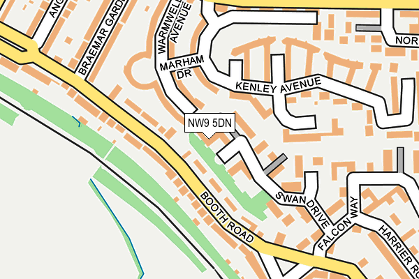 NW9 5DN map - OS OpenMap – Local (Ordnance Survey)