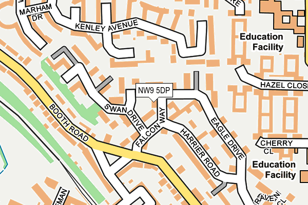 NW9 5DP map - OS OpenMap – Local (Ordnance Survey)