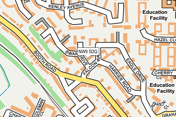 NW9 5DQ map - OS OpenMap – Local (Ordnance Survey)