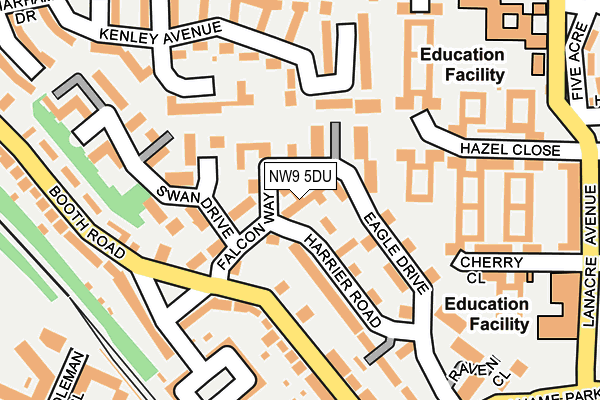 NW9 5DU map - OS OpenMap – Local (Ordnance Survey)