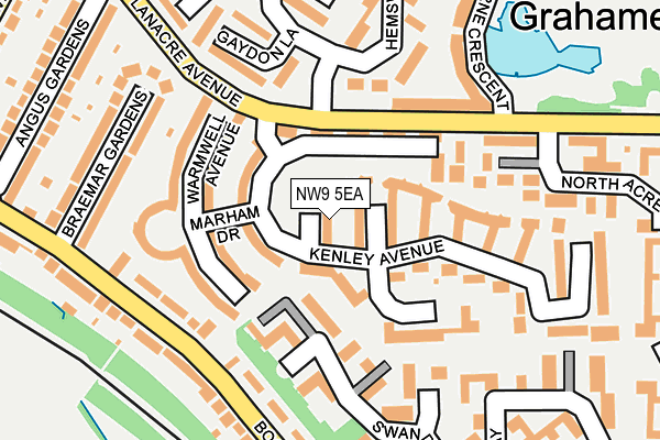 NW9 5EA map - OS OpenMap – Local (Ordnance Survey)