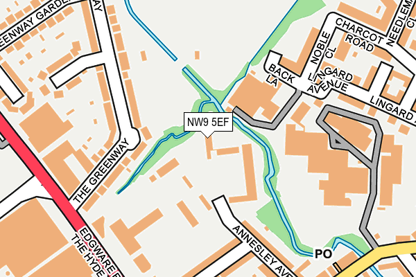 NW9 5EF map - OS OpenMap – Local (Ordnance Survey)