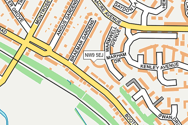 NW9 5EJ map - OS OpenMap – Local (Ordnance Survey)