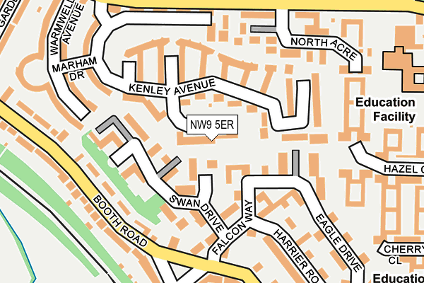 NW9 5ER map - OS OpenMap – Local (Ordnance Survey)