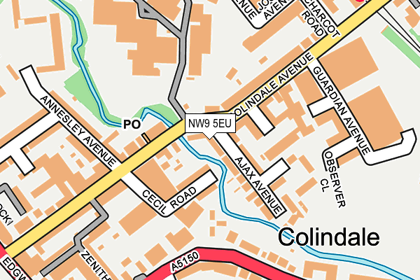 NW9 5EU map - OS OpenMap – Local (Ordnance Survey)