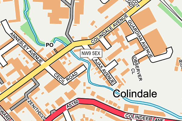 NW9 5EX map - OS OpenMap – Local (Ordnance Survey)