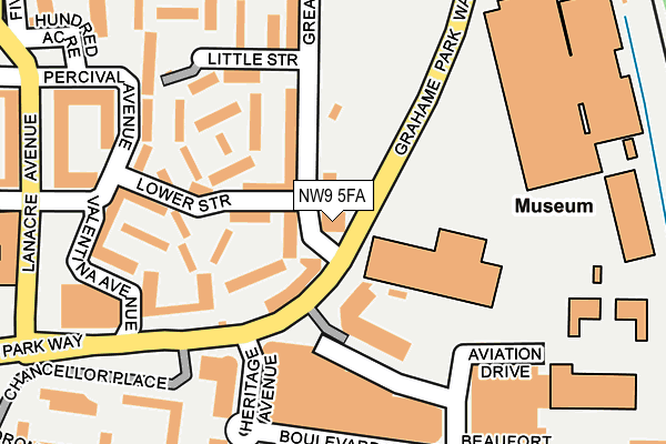 NW9 5FA map - OS OpenMap – Local (Ordnance Survey)